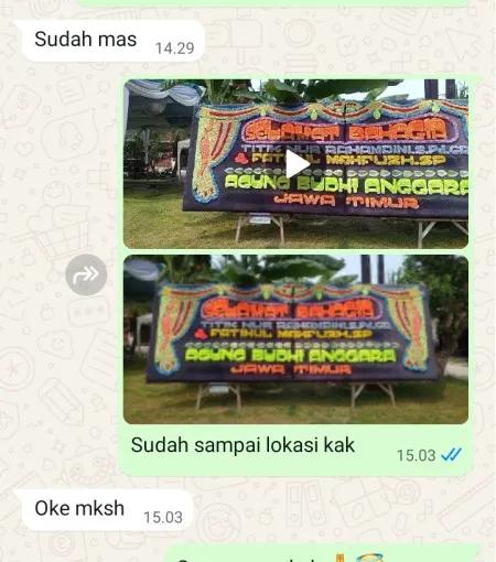 Pengiriman Papan Bunga Pelem Gabus